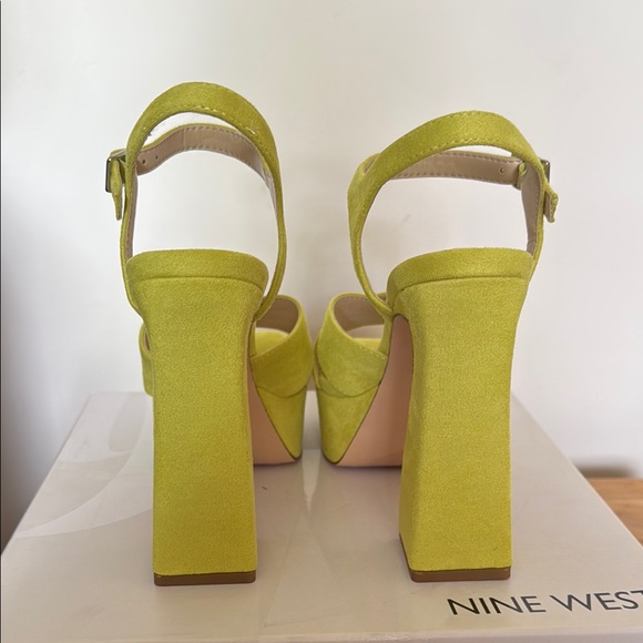 Nine West Women's Yellow Platform Sandals - Picture 3 of 5